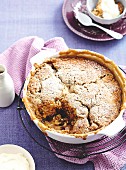 Butterscotch, date and Coconut self-saucing pudding