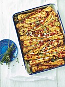 Roasted parsnips with pancetta and maple syrup