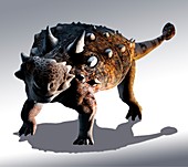 Artwork of Euoplocephalus dinosaur