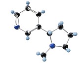 Nicotine organic compound molecule