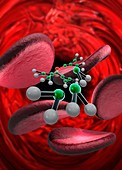 Dendrimers in human bloodstream