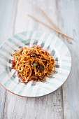Lo Mein noodles with beef (China)