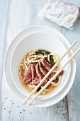 Udon soup with Wagyu (Japan)