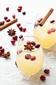 Spiced Apple juice with cranberries