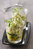 Crab salad in a glass