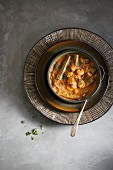 Prawn drumstick poricha kuzhambhu - Spicy and tangy shrimp and drumstick curry