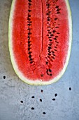Watermelon on a gray background