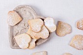 Heart shaped shortbread cookies