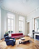Classic furniture in living room of period apartment