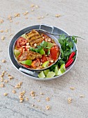 Lime chicken with tomatoes and coriander