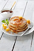 Pancakes with honey