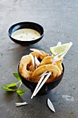 Squid rings with lime mayonaise