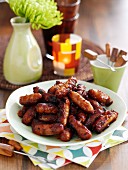 Cocktail sausages with a hoisin marinade