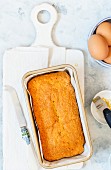 A loaf of Coconut Cake with Lemon Rind, perfect for tea time or snack