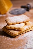 Homemade biscuits with icing sugar