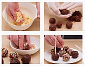 Schnelle Schokoladen-Cake-Pops herstellen