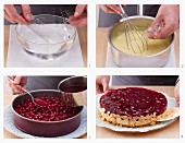 How to make a cherry and vanilla cake with an amaretti base