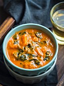 Pumpkin Thai curry with spinach