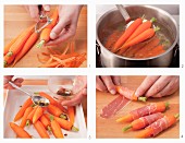 How to prepare carrots wrapped in parma ham