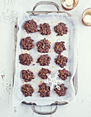 Chocolate and orange cereal biscuits (Christmas)