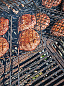 Grilled wild boar burgers