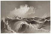 Storm at Sea engraving
