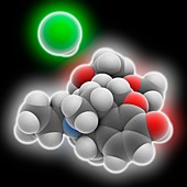 Buprenorphine hydrochloride drug molecule