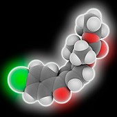 Fenofibrate drug molecule