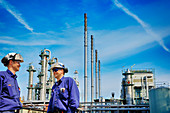 Chemical engineers on oil and gas refinery