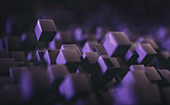 Purple cubes, illustration