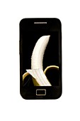 Mobile phone with image of banana
