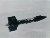 X-15 rocket-powered aircraft in flight, 1960s