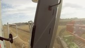 Combine harvester view, timelapse