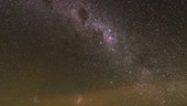 Milky Way over Paranal Observatory, time-lapse footage