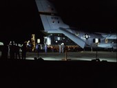 Quarantined Apollo 11 crew arrive in Texas, July 1969