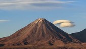 Licancabur volcano at sunset, time-lapse footage