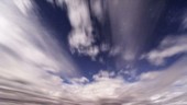 Clouds on a moonlit night, time-lapse footage