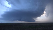 Supercell thunderstorm, Kansas, USA, time-lapse footage