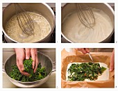 Spinatlasagne mit Gorgonzola zubereiten