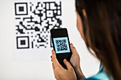 Qr Code photographed by a smartphone