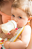 Baby drinking milk