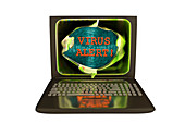 Computer virus, illustration