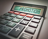 Calculator with promotion