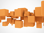 Orange cubes, illustration