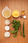 Ingredients for grilled polenta medallions