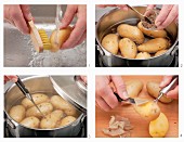 Boiling potatoes in their skins