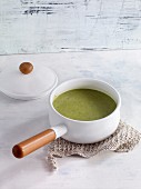 Quick and easy pea and coconut soup
