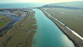 River Cuckmere estuary, aerial footage