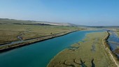 River Cuckmere estuary, aerial footage