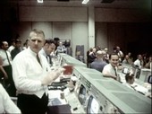 Apollo 13 mission control, announcing success